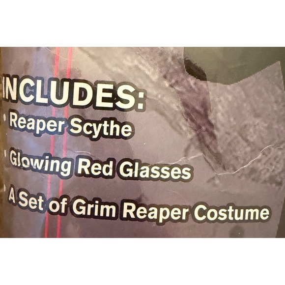 NEW‎ Kids Youth XL Grim Reaper Halloween Costume with Scythe - Picture 8 of 9